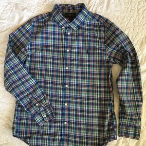 Ralph Lauren NWT Boys Plaid LS Button Down Size XL